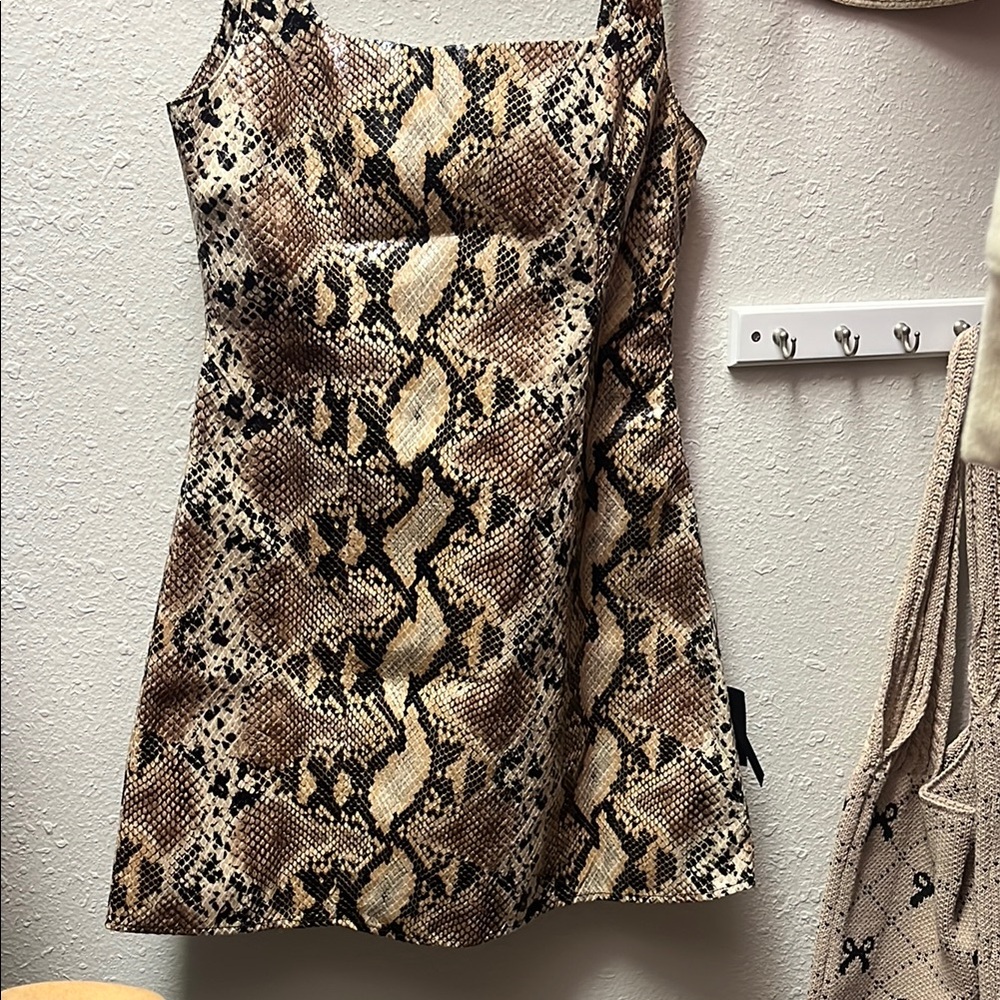 Lulu's Snake Print Mini Dress